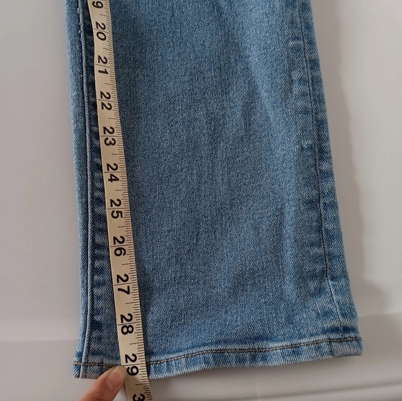 Lands'end women's straight leg high rise, Recover Denim Jeans Ligh Blue sz 6. - Picture 12 of 17